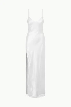 ALEXA DRESS | SILVER -fashion STAUD ALEXADRESS SILVER ECOM 1