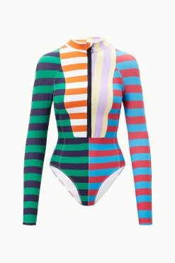 AMALIA RASH GUARD | CABANA STRIPE MULTI -fashion STAUD AMALIA RASHGUARD CABM SUPF 23 ECOM 1