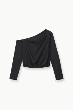ANIKA TOP | BLACK 10 ANIKA TOP | BLACK -fashion STAUD ANIKA WOVENSHIRT BLACK FALL 23 ECOM 1