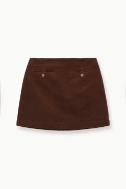 ANNETTE SKIRT | MAHOGANY -fashion STAUD ANNETTE SKIRT MAHOGANY FALL 23 ECOM 1 1