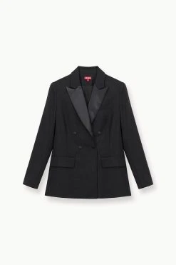 ARCH TUXEDO BLAZER | BLACK -fashion STAUD ARCHTUXEDO JACKETBLAZER BLACK FALL 23 ECOM 1