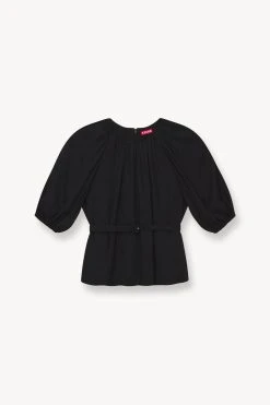 ARLO TOP | BLACK -fashion STAUD ARLO WOVEN TOP BLACK FALL 23 ECOM 1 1