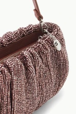 BEADED BEAN BAG | MAHOGANY -fashion STAUD BEADEDBEAN BAG MAHOGANY FALL 23 ECOM 5