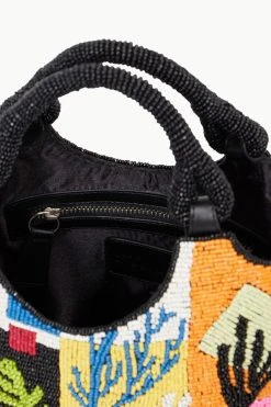 BEADED COTE BAG | CORAL PATCHWORK -fashion STAUD BEADEDCOTE BAG CORALPATCHWORK SUPF 23 ECOM 3