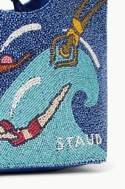 BEADED COTE BAG | SWIMMERS -fashion STAUD BEADEDCOTE BAG SWIMMERS SUPF 23 ECOM 4