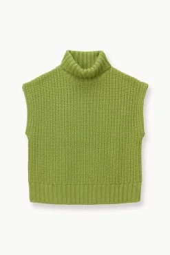 BETTE SWEATER | FERN -fashion STAUD BETTESWEATER KNITTOP FERN FALL 23 ECOM 1