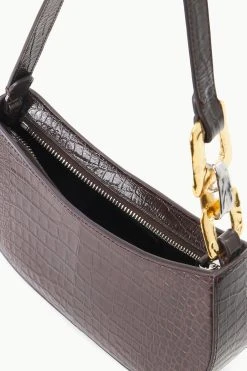BRADY SHOULDER BAG | ESPRESSO CROC EMBOSSED -fashion STAUD BRADY SHOULDERBAG ESPRESSO FALL 23 ECOM 3