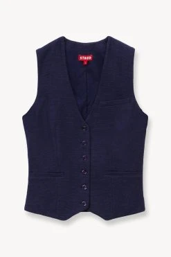 BRETT VEST | NAVY -fashion STAUD BRETT VEST NAVY SUPF 23 ECOM 1