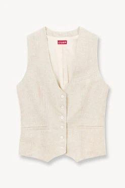 BRETT VEST | OAT MILK -fashion STAUD BRETT VEST OAT MILK SUPF 23 ECOM 1 1