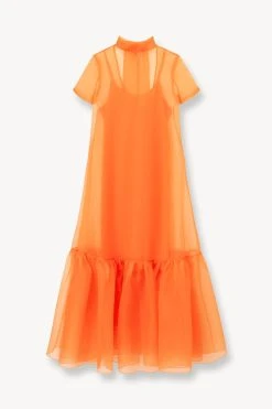 CALLUNA DRESS | NECTARINE -fashion STAUD CALLUNA DRESS NECTARINE SUPF 23 ECOM 1