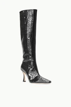 CAMI BOOT | BLACK CROC EMBOSSED -fashion STAUD CAMI BOOT BLACK FALL 23 ECOM 2