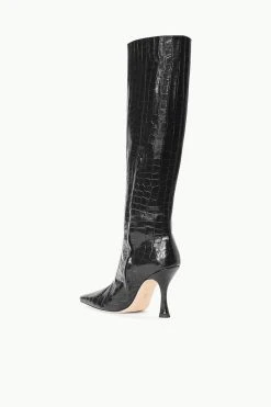 CAMI BOOT | BLACK CROC EMBOSSED -fashion STAUD CAMI BOOT BLACK FALL 23 ECOM 3