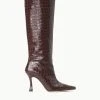 CAMI BOOT | ESPRESSO CROC EMBOSSED -fashion STAUD CAMI BOOT ESPRESSO FALL 23 ECOM 1 2