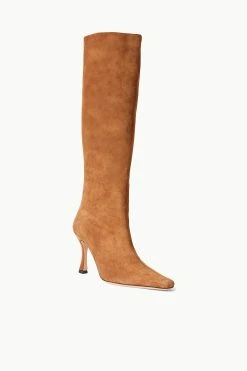 CAMI BOOT | TAN SUEDE -fashion STAUD CAMI BOOT TAN FALL 22 ECOM 2