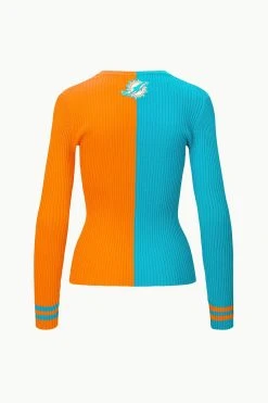THE STAUD NFL CARGO SWEATER | MIAMI DOLPHINS -fashion STAUD CARGOSWEATERXNFL SWEATER MIAMIDOLPHINS FANATICS 23 ECOM 2