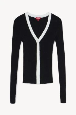 CARGO SWEATER | BLACK -fashion STAUD CARGO SWEATER BLACK WHITE SPRING 23 ECOM 1