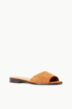 CASPIAN SLIDE | TAN SUEDE -fashion STAUD CASPIAN SLIDE TANSUEDE SUPF 23 ECOM 2