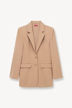 CITY BLAZER | CAMEL -fashion STAUD CITY JACKET BLAZER CAMEL FALL 23 ECOM 1