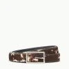 CLASSIC JEANS BELT | BROWN & TAN HAIRCALF
