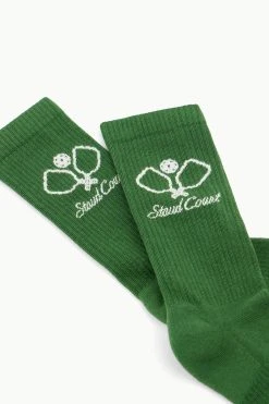 PICKLEBALL SOCKS | COURT GREEN -fashion STAUD COURT SOCKS GREEN SUPF 23 ECOM 2