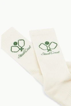 PICKLEBALL SOCKS | IVORY -fashion STAUD COURT SOCKS IVORY SUPF 23 ECOM 2