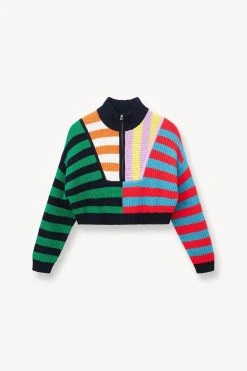 CROPPED HAMPTON SWEATER | CABANA STRIPE MULTI 12 CROPPED HAMPTON SWEATER | CABANA STRIPE MULTI -fashion STAUD CROPPED HAMPTON SWEATER CABANA SUPF 23 ECOM 1