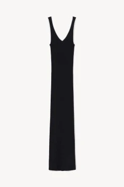 DANA DRESS | BLACK -fashion STAUD DANA DRESS BLACK WHITE SPRING 23 ECOM 1