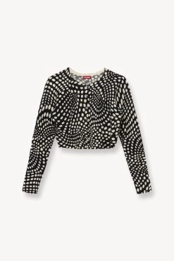 DEANNA SWEATER | BLACK WAVY DOT -fashion STAUD DEANNA SWEATER BLACK WAVY DOTS SUPF 23 ECOM 1