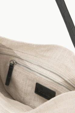 MARIKE BAG | NATURAL BLACK LINEN -fashion STAUD GWEN CLUTCH NATURALBLACK SUPF 23 ECOM 3