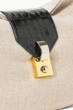 MARIKE BAG | NATURAL BLACK LINEN -fashion STAUD GWEN CLUTCH NATURALBLACK SUPF 23 ECOM 4