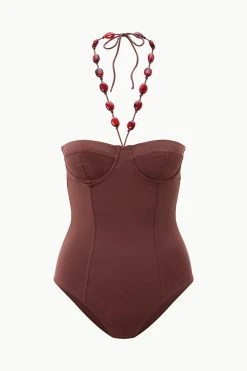 HARPER BEADED ONE PIECE | CLOVE -fashion STAUD HARPERBEADED ONEPIECE CLOVE SUPF 23 ECOM 1