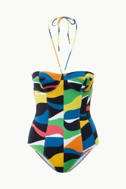 HARPER ONE PIECE | MARBLE WAVE -fashion STAUD HARPER ONEPIECE MARBLEWAVE SUPF 23 ECOM 1 2