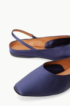 JANINE MULE | NAVY SATIN -fashion STAUD JANINE MULE NAVYSATIN SPRING 23 ECOM 4