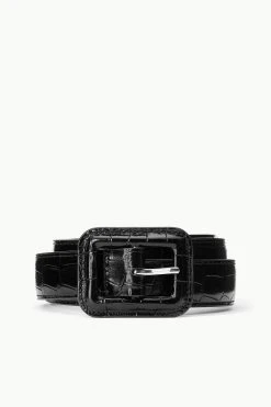 JEANS BELT | BLACK CROC EMBOSSED