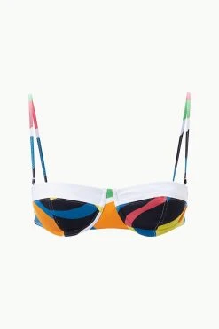 JO BALCONETTE BIKINI TOP | MARBLE WAVE -fashion STAUD JOBALCONETTEBIKINI TOP MARBLEWAVEV2 SUPF 23 ECOM 1