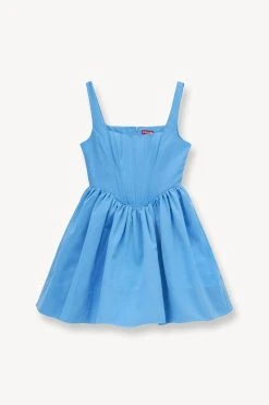 LANDSCAPE DRESS | AZURE -fashion STAUD LANDSCAPE DRESS AZURE SUPF 23 ECOM 1