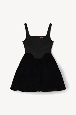 LANDSCAPE DRESS | BLACK -fashion STAUD LANDSCAPE DRESS BLACK FALL 22 ECOM 1