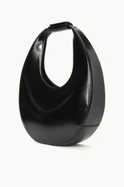 LARGE MOON BAG | BLACK POLISHED -fashion STAUD LARGEMOOON TOTEBAG BLACK FALL 23 ECOM 2
