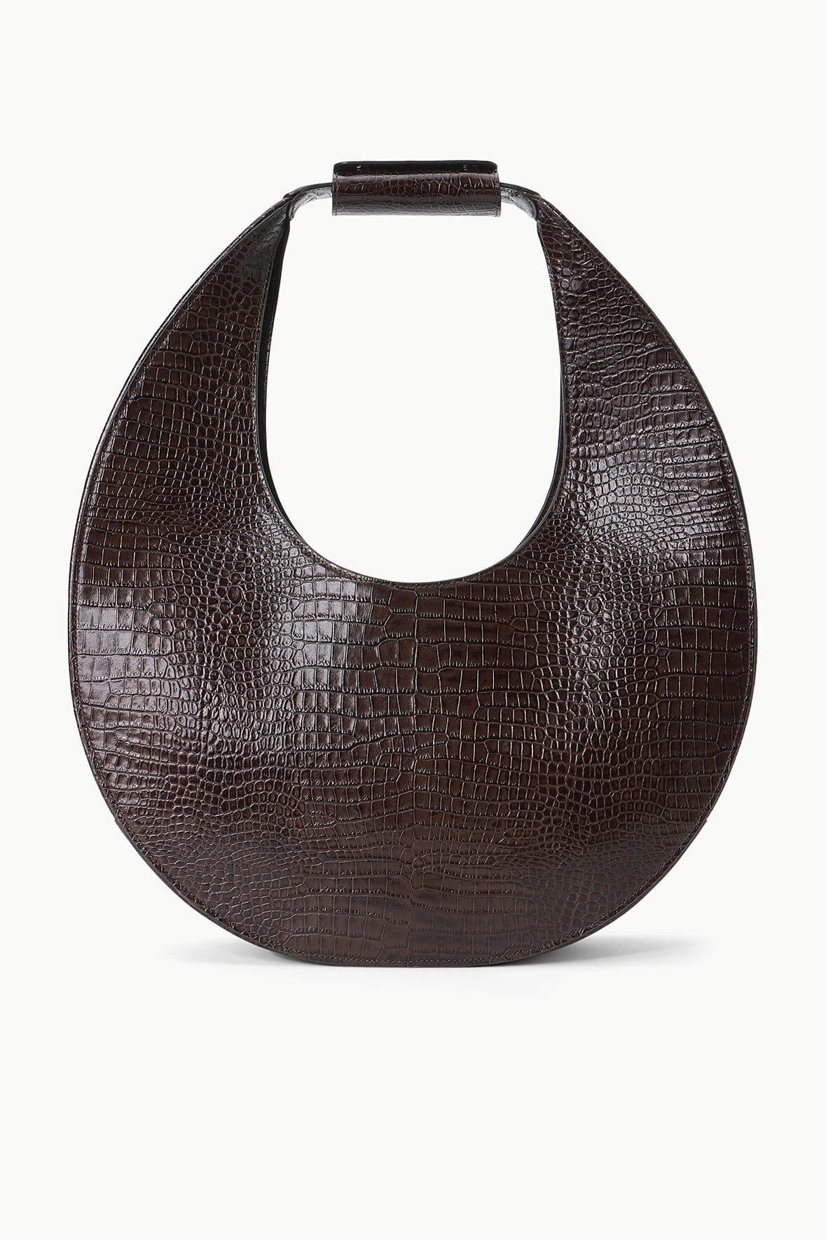 LARGE MOON BAG | ESPRESSO CROC EMBOSSED 3 LARGE MOON BAG | ESPRESSO CROC EMBOSSED