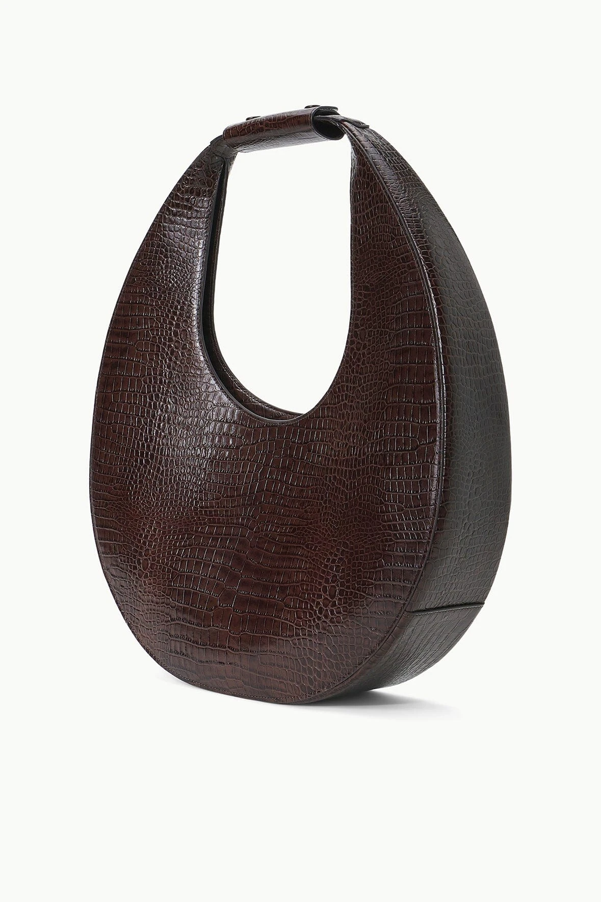 LARGE MOON BAG | ESPRESSO CROC EMBOSSED 7 LARGE MOON BAG | ESPRESSO CROC EMBOSSED - Image 5