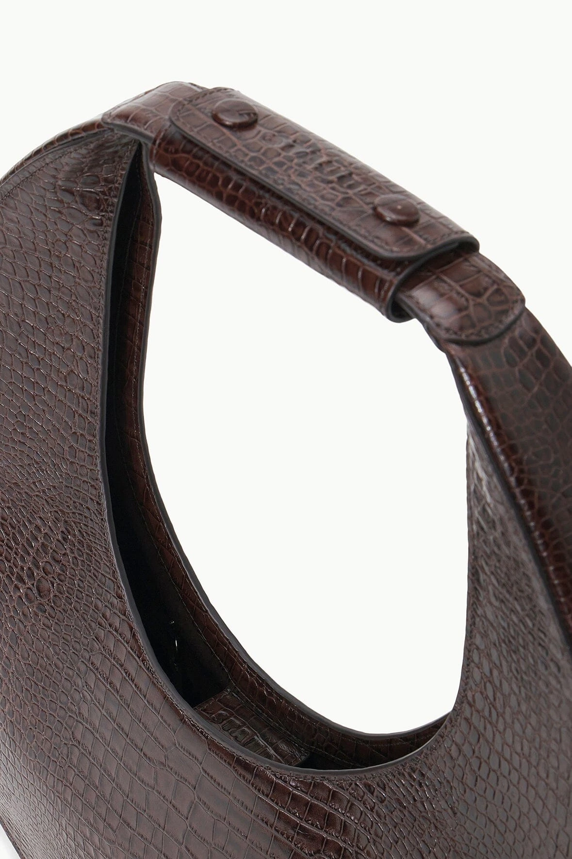 LARGE MOON BAG | ESPRESSO CROC EMBOSSED 5 LARGE MOON BAG | ESPRESSO CROC EMBOSSED - Image 3