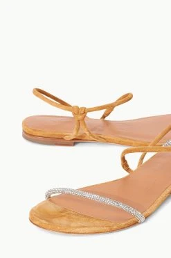 LAUREL CRYSTAL SANDAL | RHINESTONE CASHEW SUEDE -fashion STAUD LAUREL SANDAL CASHEWRHINESTONE SPRING 23 ECOM 4