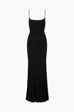 LAUREN DRESS | BLACK -fashion STAUD LAURENDRESS BLACK ECOM 1