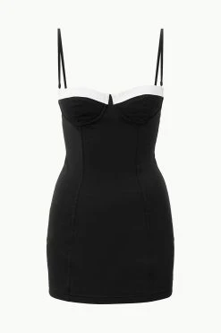 MAEVE SWIM DRESS | BLACK WHITE -fashion STAUD MAEVESWIM DRESS BLACKWHITE SUPF 23 ECOM 1