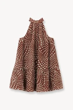 MARLOWE DRESS | CLOVE WAVY DOT -fashion STAUD MARLOWE DRESS CLOVE WAVY DOTS SUPF 23 ECOM 1