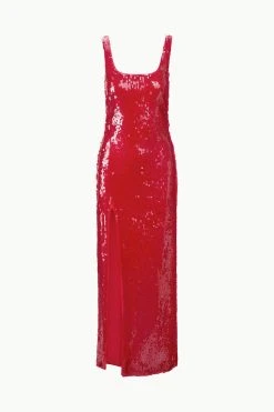 MAXI LE SABLE DRESS | POINSETTIA -fashion STAUD MAXILESABLEDRESS POINSETTIA ECOM 1