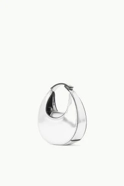 MICRO MOON BAG | CHROME -fashion STAUD MICROMOON BAG CHROME FALL 23 ECOM 2