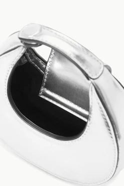 MICRO MOON BAG | CHROME -fashion STAUD MICROMOON BAG CHROME FALL 23 ECOM 3