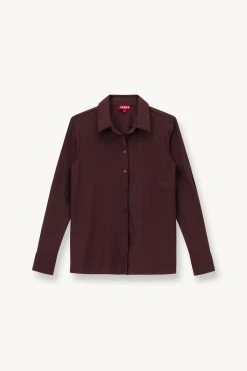 MIRIAM COVERUP TOP | BARK -fashion STAUD MIRIAM TOP BARK SUPF 23 ECOM 1