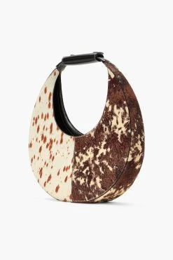 MOON SPLIT BAG | MIXED HAIRCALF -fashion STAUD MOON BAG MXHC HOLIDAY 22 ECOM 2